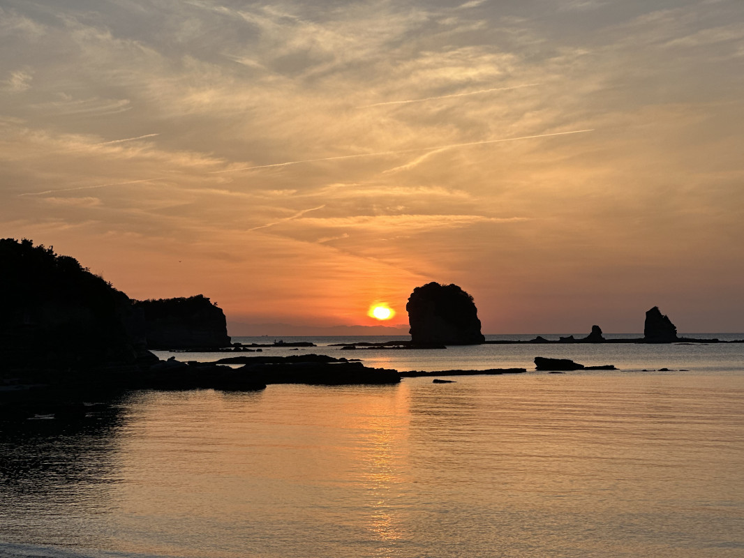 朝焼けの海から、おはよう