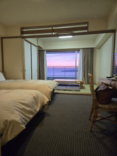 ホテルからの夕焼け