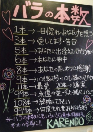 バラ何本もらった？
