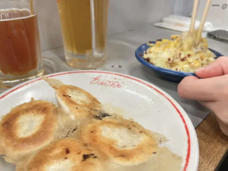 餃子とビール