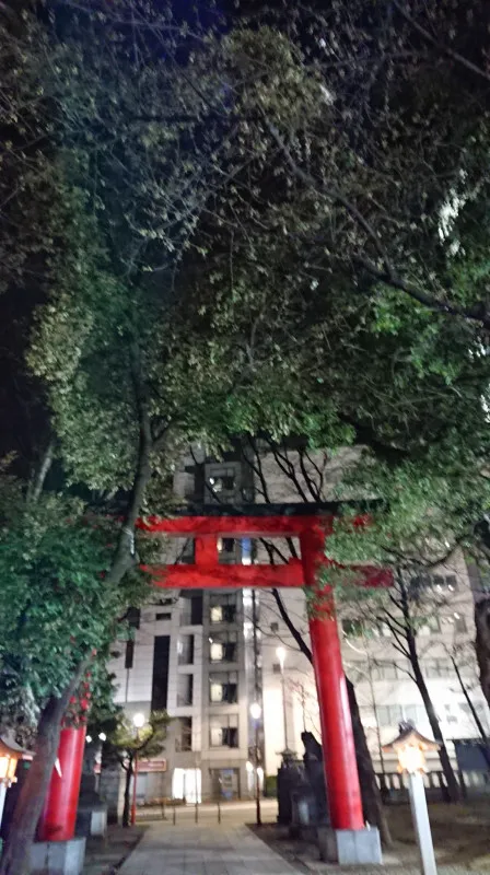 神社の桜?