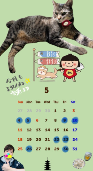 5月スケジュールです♪